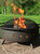 42" Fire Pit Steel Cosmic Design with Spark Screen and Firewood Poker