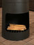 49" Chiminea Wood-Burning Fire Pit Steel with Built-In Log Storage