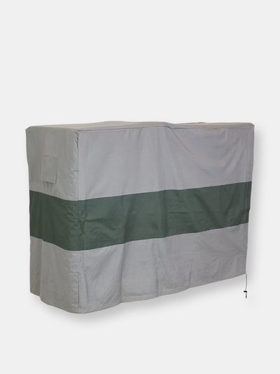 Sunnydaze Decor 4ft Log Rack Cover Gray Green Stripe Waterproof Polyester PVC Backing  Accessory product