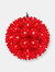 5-Inch Indoor/Outdoor Lighted Ball Hanging Decor - Red
