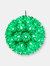 5-Inch Indoor/Outdoor Lighted Ball Hanging Decor - Green