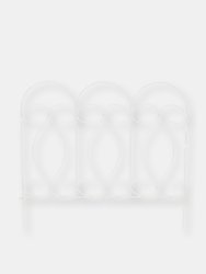 5 Piece Traditional Garden Landscape Border Fence Set 24-Inch - White