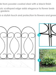 5 Piece Traditional Garden Landscape Border Fence Set 24-Inch