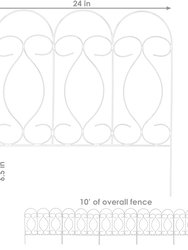 5 Piece Traditional Garden Landscape Border Fence Set 24-Inch