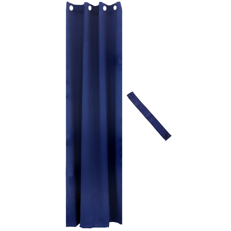 52" x 107.5" Blackout Curtain Panel With Grommet Top - Blue