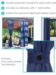 52" x 96" Indoor/Outdoor Curtains Weatherproof Patio Grommet Top Panel