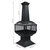 57" Chiminea Fire Pit Fireplace Wood-Burning Steel Outdoor Patio Backyard