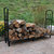 6ft Firewood Rack Log Storage Holder Black Steel Indoor Outdoor Accessory