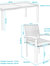 7-Piece Outdoor Dining Patio Furniture Set Rattan Wooden Tabletop Blue Stripe