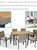 7-Piece Outdoor Dining Patio Furniture Set Rattan Wooden Tabletop Blue Stripe
