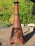70" Chiminea Wood-Burning Fire Pit Steel with Oxidized Rustic Finish