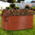 79" Oval Steel Raised Garden Bed For Vegetables Flowers
