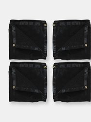 8' x 16' 4 Multi-Purpose UV-Resistant Polyethylene Mesh Tarps - Black