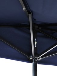 9 Ft Solar Outdoor Half Patio Umbrella With LED Lights
