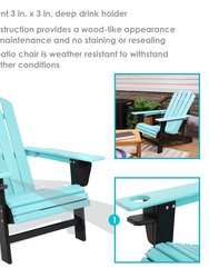 All-Weather Adirondack Chair With Drink Holder