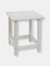 All-Weather Blue Outdoor Side Table - White