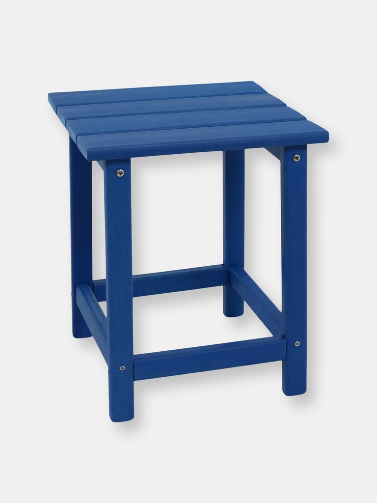 All-Weather Blue Outdoor Side Table - Blue