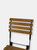 Basic European Chestnut Wooden Folding Bistro Armchair