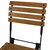 Basic European Chestnut Wooden Folding Bistro Armchair
