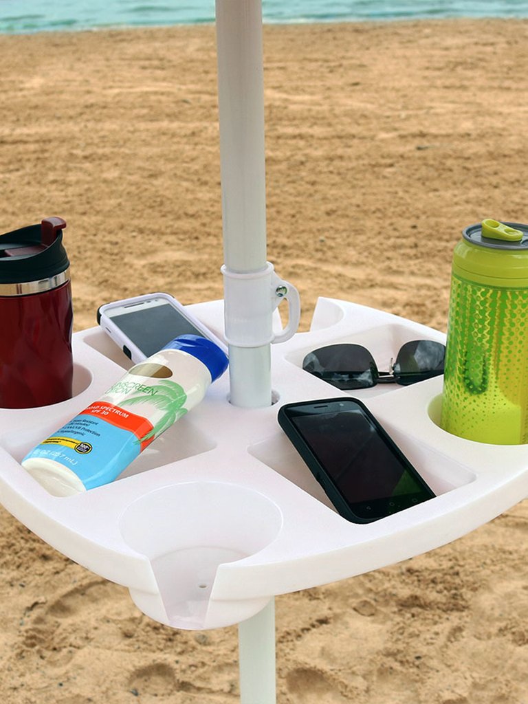 Beach Umbrella Drink Snack Holder Table Accessory for Picnic and Lake