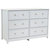 Beadboard Double Dresser With 6 Drawers - Gray - 31.5 in - Gray