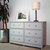 Beadboard Double Dresser With 6 Drawers - Gray - 31.5 in