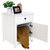 Beadboard Side Table With Drawer And Cabinet - White - 23.75in