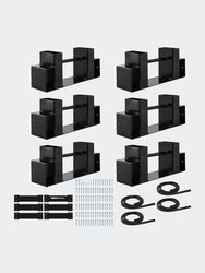 Black Adjustable Steel Log Rack Brackets With Accessory Kit - Black