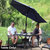 Black Heavy-Duty Cast Aluminum Outdoor Square Patio Dining Table