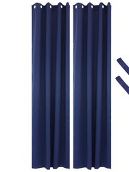 Blackout Curtain Panel With Grommet Top - Blue