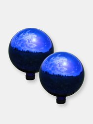 Blue Gazing Ball Mirror Globe Garden Decor Outdoor Lawn Yard Art Accent - Blue