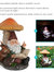 Bookworm Bernard the Garden Gnome Statue with Mushroom and Solar Light