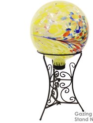 Bright Summer Burst Outdoor Garden Glass Gazing Globe Ball - 10"