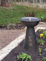 Butterfly Bliss Galvanized Iron Outdoor Fountain With LEDs