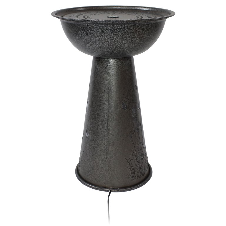 Butterfly Bliss Galvanized Iron Outdoor Fountain With LEDs