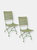 Cafe Couleur Folding Chestnut Wooden Folding Chair - Green