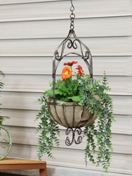 Cathedral Steel Hanging Planter Basket