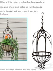 Cathedral Steel Hanging Planter Basket