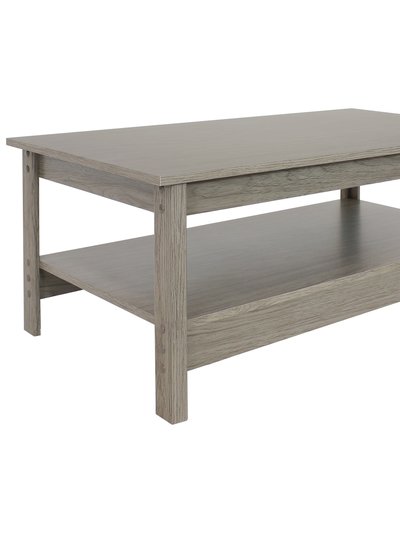 Sunnydaze Decor Classic MDF Coffee Table With Lower Shelf - 16 in product