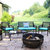 Coachford 4-Piece Black Resin Rattan Outdoor Patio Set