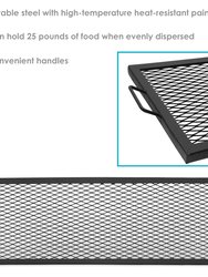 Cooking Grate X Marks Heavy-Duty Steel Rectangle Fire Pit Grill - 40"