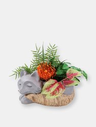 Cute Fox Flowerpot Planter Figure Indoor Plant Herb Succulent Container 8"