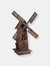 Decorative Dutch Windmill Outdoor Garden Lawn Decor Art 34" Key Hider - Brown