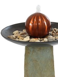 Decorative Orb Slate Outdoor Water Fountain - 38"