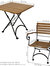 Deluxe European Chestnut 5pc Folding Bistro Dining Table and Chair Set