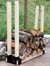 DIY Log Rack Brackets Kit Steel Outdoor Adjustable Storage