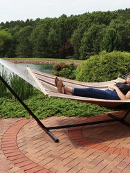Double Hammock Quilted With Pillow Spreader Bars Sandy Beach Outdoor Patio
