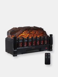 Elegant Embers 20.25" Faux Log Electric Fireplace Insert Heater - Black