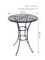 Elegant Round Black Wrought Iron Bar Table - 30" Diameter