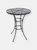 Elegant Round Black Wrought Iron Bar Table - 30" Diameter - Black